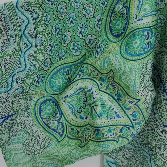 Palm Beach Girl, silk shift‎ dress with tie. Size small. Beautiful green colors. - Picture 3 of 7